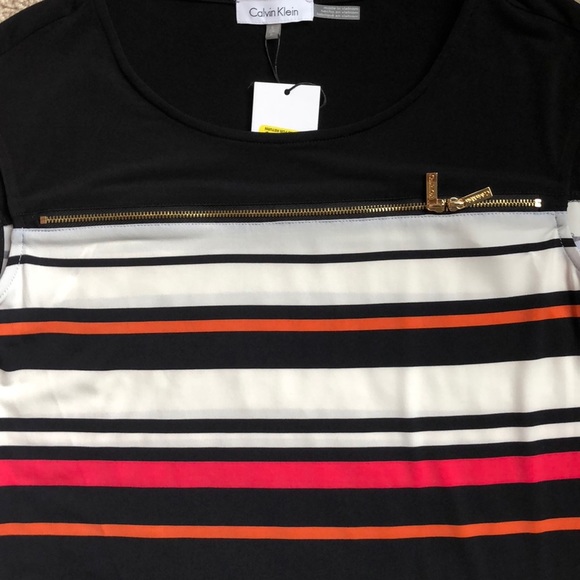 Calvin Klein sleeveless zipper blouse top small - Picture 3 of 6